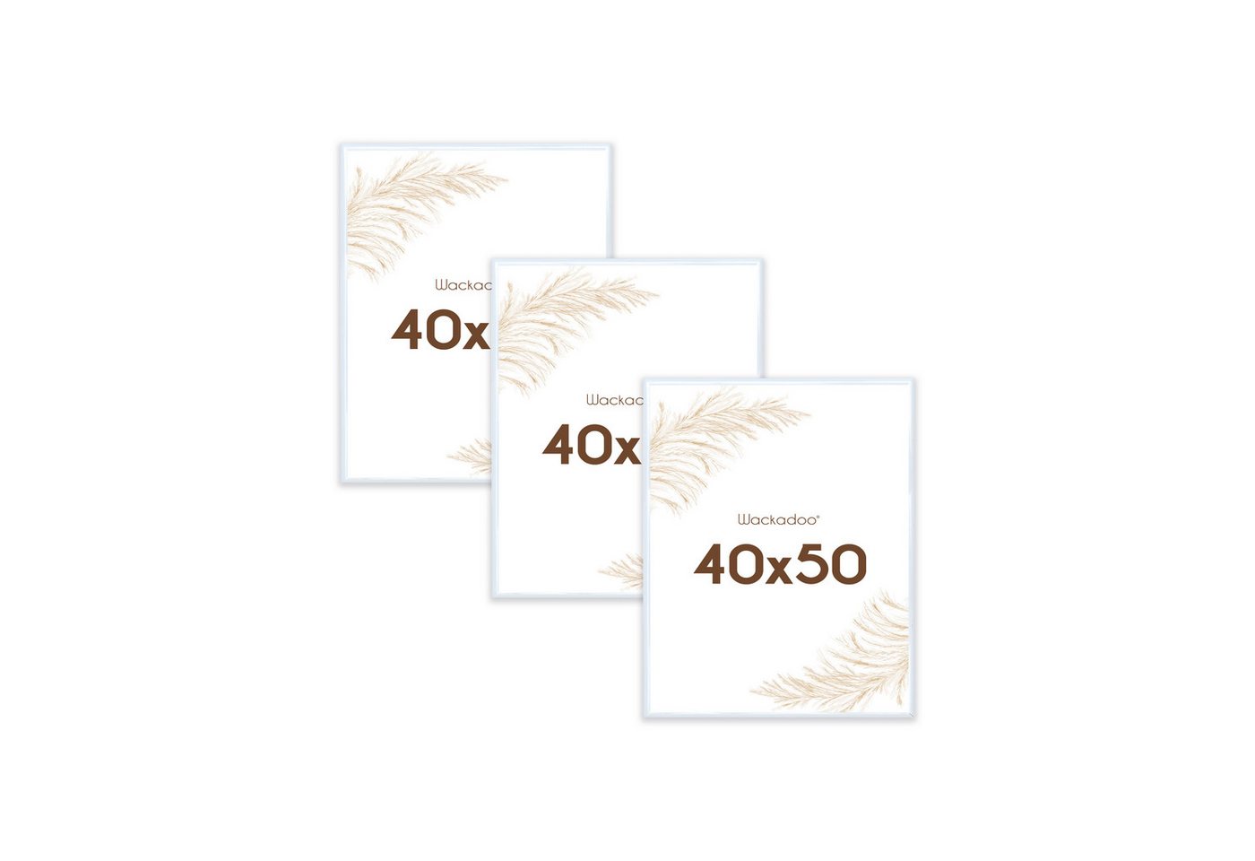 Wackadoo Living Bilderrahmen-Set Bilderrahmen mit Glasscheibe Posterrahmen Fotorahmen Fotowand, (3er-Set), Portrait Rahmen Modern von Wackadoo Living