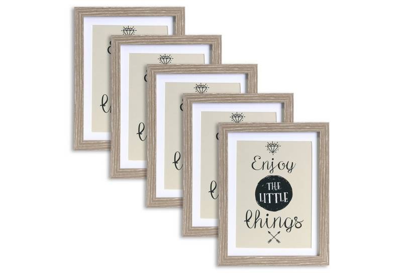 Wackadoo Living Bilderrahmen-Set the Frame Bilderrahmen mit Passepartout, (5er Set), FSC Holz von Wackadoo Living