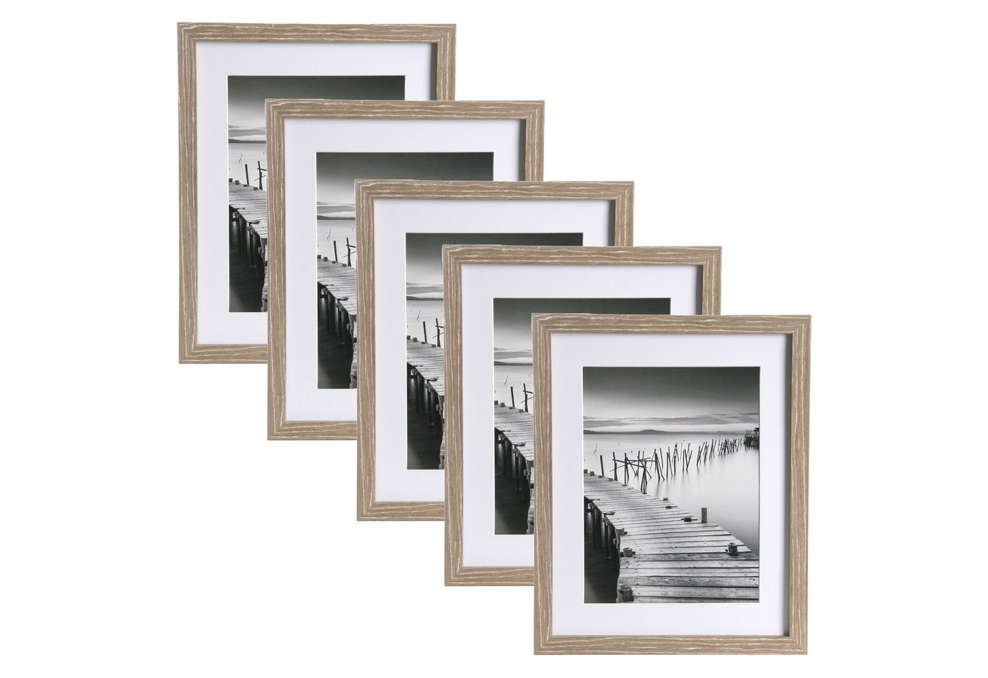 Wackadoo Living Bilderrahmen-Set the Frame Bilderrahmen mit Passepartout, (5er Set), FSC Holz von Wackadoo Living