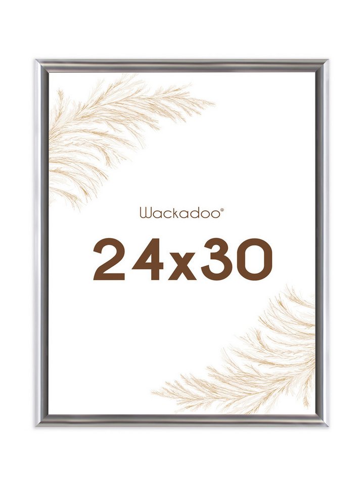 Wackadoo Living Einzelrahmen Bilderrahmen mit Glasscheibe für Einzelbilder diverse Formate & Farben, für 1 Bilder, in Weiß, Schwarz, Silber oder Gold, moderner Kunststoffrahmen, Fotowand, Puzzlerahmen, Dekoration, Poster, Collage für Fotos & Bilder von Wackadoo Living