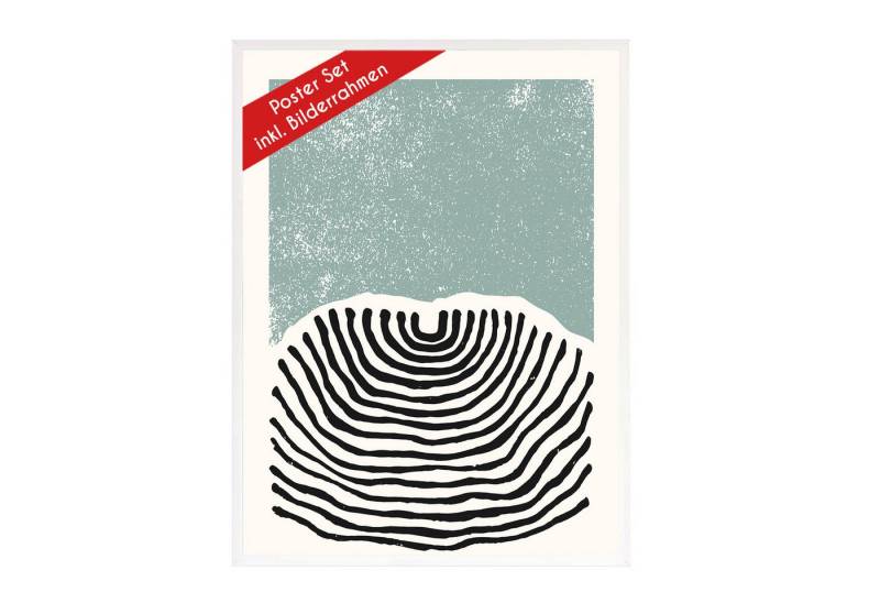 Wackadoo Living Poster "Abstrakt" mit Bilderrahmen, Wandbilder Wohnzimmer, Abstrakt blau Wackadoo Living Poster "Abstrakt" mit Bilderrahmen, Wandbilder Wohnzimmer, Abstrakt blau von Wackadoo Living