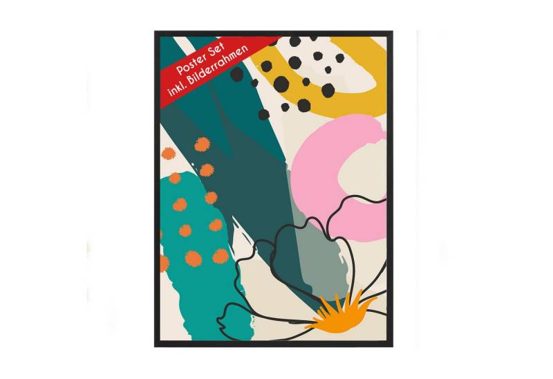 Wackadoo Living Poster "Abstrakt" mit Bilderrahmen, Wandbilder Wohnzimmer, Abstrakt bunt Wackadoo Living Poster "Abstrakt" mit Bilderrahmen, Wandbilder Wohnzimmer, Abstrakt bunt von Wackadoo Living