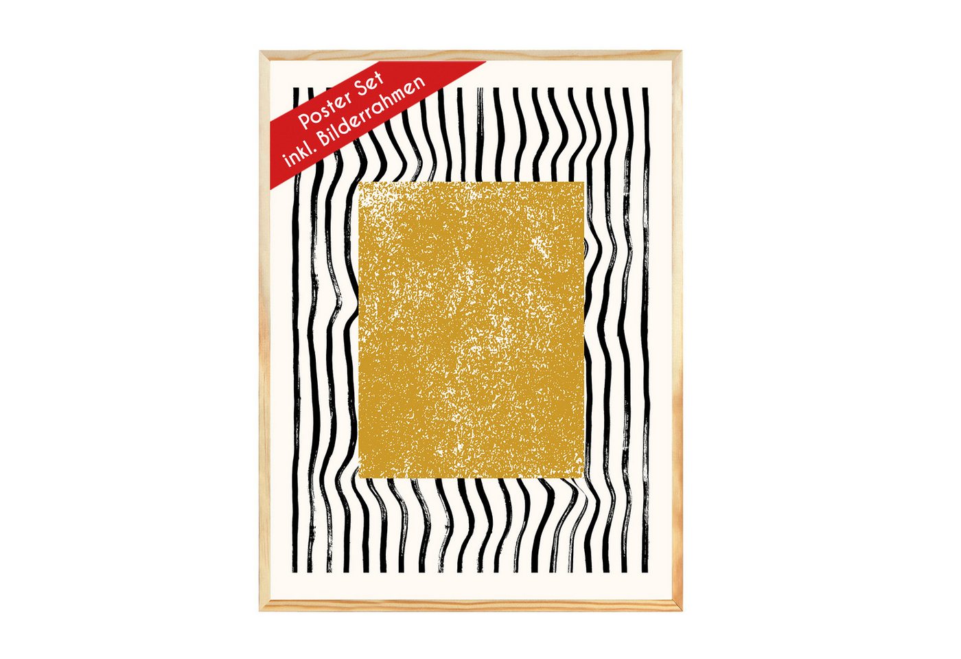 Wackadoo Living Poster "Abstrakt" mit Bilderrahmen, Wandbilder Wohnzimmer, Abstrakt gold Wackadoo Living Poster "Abstrakt" mit Bilderrahmen, Wandbilder Wohnzimmer, Abstrakt gold von Wackadoo Living