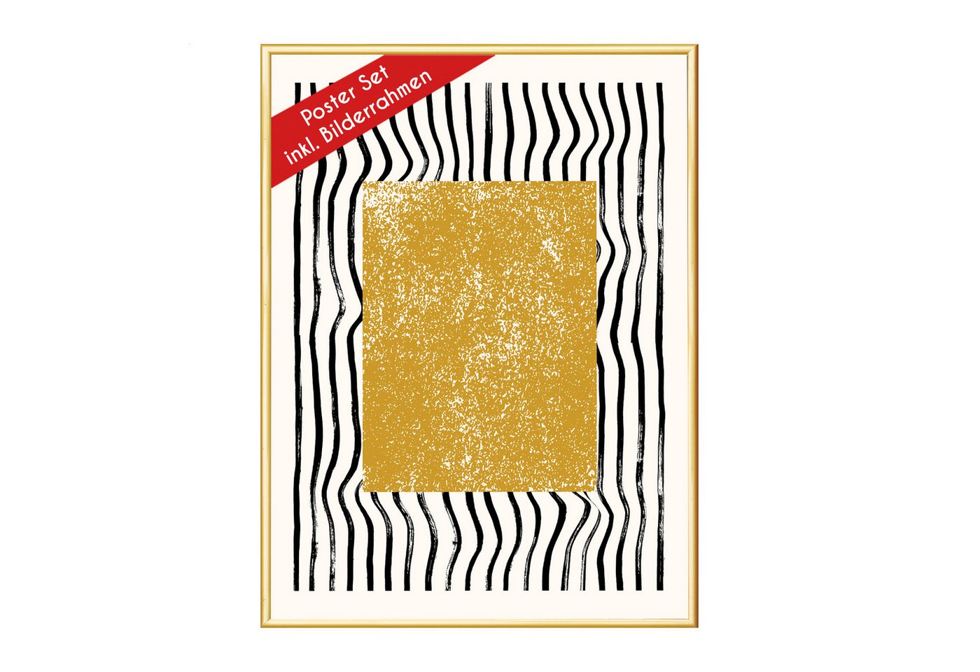 Wackadoo Living Poster "Abstrakt" mit Bilderrahmen, Wandbilder Wohnzimmer, Abstrakt gold Wackadoo Living Poster "Abstrakt" mit Bilderrahmen, Wandbilder Wohnzimmer, Abstrakt gold von Wackadoo Living