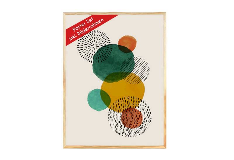 Wackadoo Living Poster "Abstrakt" mit Bilderrahmen, Wandbilder Wohnzimmer, Dots Wackadoo Living Poster "Abstrakt" mit Bilderrahmen, Wandbilder Wohnzimmer, Dots von Wackadoo Living