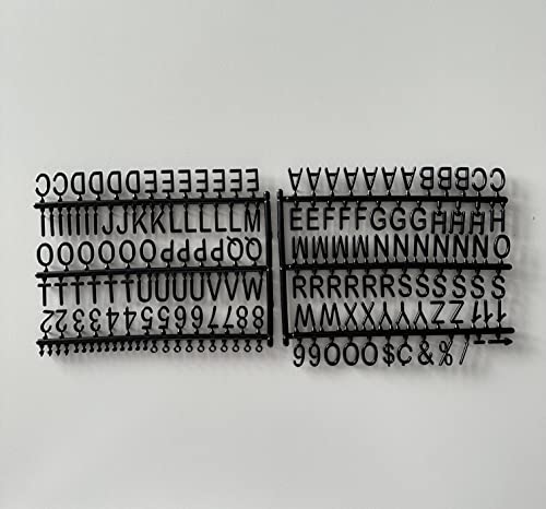 Wackadoo® 164 Buchstaben und Zeichen für Letter Board Stecktafel Memotafel Wanddekoration (schwarz) von Wackadoo