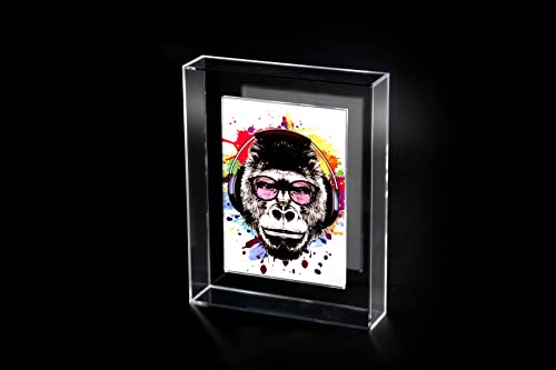Wackadoo Bilderrahmen Pure aus kristallklarem Acryl mit Magnetaufhängung schwebende Optik einfaches Auswechseln der Bilder 10 x10, 10 x 15, 13 x 18 und 30 x 40 cm von Wackadoo