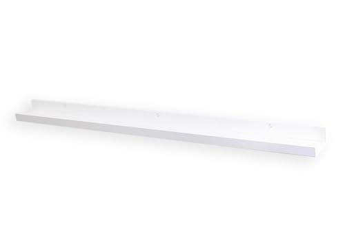 Wackadoo Bilderleiste Holz, bilderregale für die Wand, Bilderleiste weiß, FSC Holz Wand Regal, schweberegal (Weiß, 110) von Wackadoo