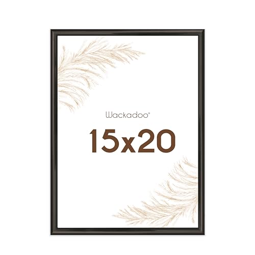 Wackadoo Bilderrahmen 15x20 Schwarz Fotowand Fotorahmen mit Glasscheibe Kunststoff Picture frame von Wackadoo