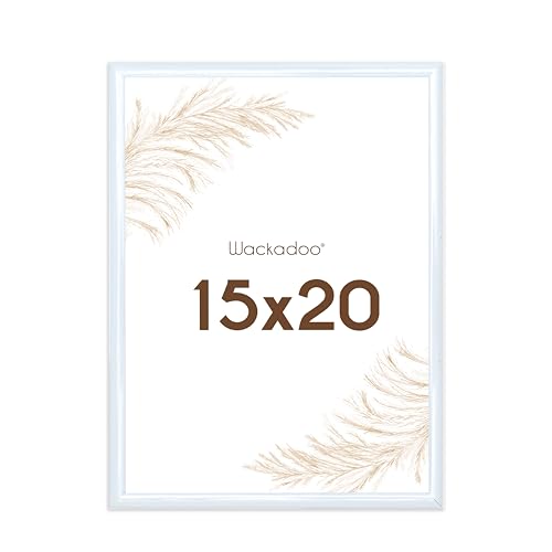 Wackadoo Bilderrahmen 15x20 Weiß Fotowand Fotorahmen mit Glasscheibe Kunststoff Picture frame von Wackadoo
