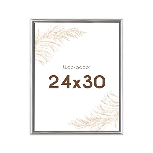 Wackadoo Bilderrahmen 24x30 Silber Fotowand Fotorahmen mit Glasscheibe Kunststoff Picture frame von Wackadoo
