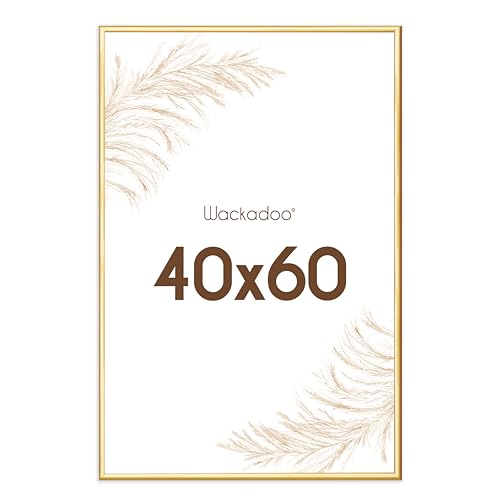 Wackadoo Bilderrahmen 40x60 Gold Fotowand Fotorahmen mit Glasscheibe Kunststoff Picture frame Posterrahmen von Wackadoo