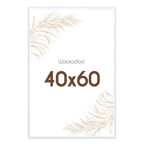 Wackadoo Bilderrahmen 40x60 Weiß Fotowand Fotorahmen mit Glasscheibe Kunststoff Picture frame Posterrahmen von Wackadoo
