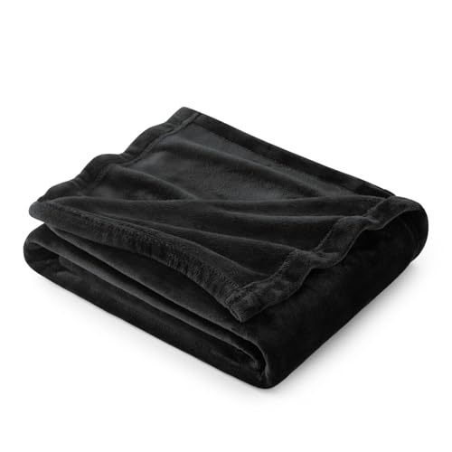 Wackadoo® Kuscheldecke Flauschig Warm Fleecedecke Winter Weich- Wohndecke Sofadecke Sofa Überwurfdeck Wohn- & Kuscheldecken 150x200cm (Schwarz, 150x200) von Wackadoo