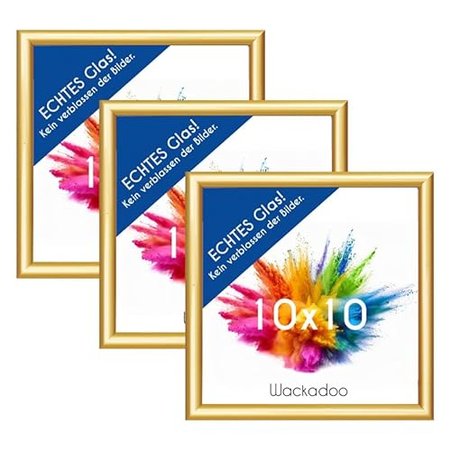 Wackadoo Bilderrahmen 10x10 Gold 5er Set Fotowand Fotorahmen mit Glasscheibe Kunststoff Picture frame quadratisch klein Wackadoo Bilderrahmen 10x10 Gold 5er Set Fotowand Fotorahmen mit Glasscheibe Kunststoff Picture frame quadratisch klein von Wackadoo