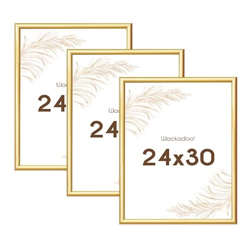 Wackadoo Bilderrahmen 24x30 Gold 3er Bilderrahmen Set Fotowand Fotorahmen mit Glasscheibe Kunststoff Picture frame Wackadoo Bilderrahmen 24x30 Gold 3er Bilderrahmen Set Fotowand Fotorahmen mit Glasscheibe Kunststoff Picture frame von Wackadoo