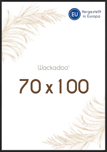 Wackadoo Bilderrahmen 70x100 schwarz Fotowand Fotorahmen mit bruchsicherem Acrylglas, Italienisches Holz Picture frame von Wackadoo