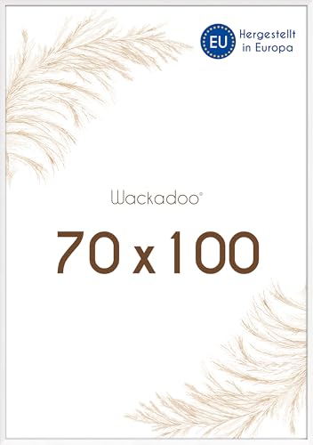 Wackadoo Bilderrahmen 70x100 weiß Fotowand Fotorahmen mit bruchsicherem Acrylglas Italienisches Holz Picture frame von Wackadoo
