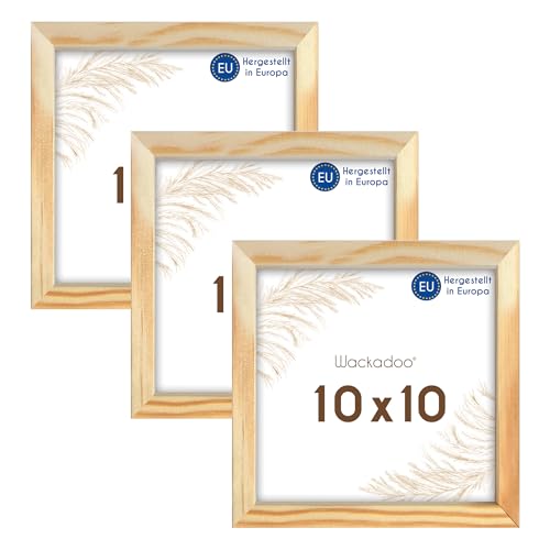 Wackadoo Bilderrahmen quadratisch 10x10 natur 3er Set Holz Bilderrahmen Set Fotowand Fotorahmen mit Glasscheibe Italienisches Holz Picture frame Wackadoo Bilderrahmen quadratisch 10x10 natur 3er Set Holz Bilderrahmen Set Fotowand Fotorahmen mit Glasscheibe Italienisches Holz Picture frame von Wackadoo