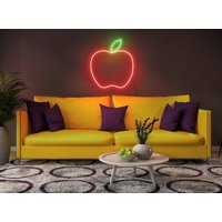 Apple Neon Schild, Led Lichtschild, Wanddekor, Obst Schild Neonlicht Für Wand von WackoStore