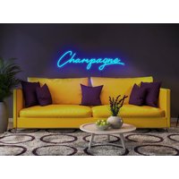 Champagner Leuchtreklame, Led-Schild, Wandschild, Wanddekor, Neonlichtschild Für Wand von WackoStore