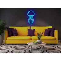 Qualle Leuchtreklame, Led Zeichen, Tier Neon Leuchtreklame Wanddekor, Für Wand von WackoStore