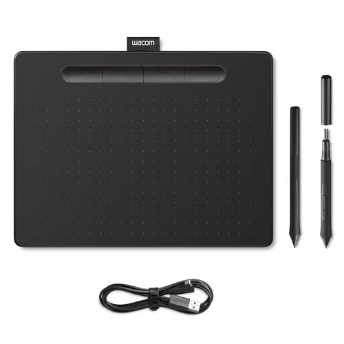 Wacom Intuos Medium Zeichentablett - Tablet zum Zeichnen & zur Fotobearbeitung mit druckempfindlichem Stift schwarz - Ideal für Home-Office & E-Learning Wacom Intuos Medium Zeichentablett - Tablet zum Zeichnen & zur Fotobearbeitung mit druckempfindlichem Stift schwarz - Ideal für Home-Office & E-Learning von Wacom