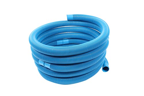 Wacredo Premium Poolschlauch/Schwimmbadschlauch NW 38mm, blau, (6m) Spiralschlauch für Poolpumpe und Poolfilter | robust | flexibel | Chlor- und UV-Beständig | integrierte Muffe von Wacredo