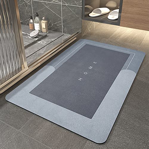 Waczecr Super Absorbierende Badematte, Superweiche Badematten & Badteppiche ​für das Badezimmer, Badteppich Badematte rutschfest Badezimmerteppich (Blue Rectangular, 40 * 60cm) von Waczecr