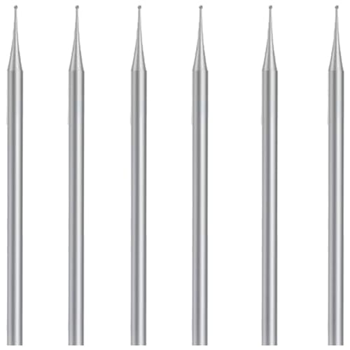 Wadakada 6-Teiliges Kugelfräser-Set, Kugelfräser mit 3/32-Schaft, Schmuckschnitzbits (1 Mm), Einfach zu Verwenden von Wadakada