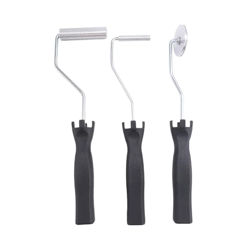 Wadakada GFK-Walze, 3 STÜCKE Legierung Handauflegewerkzeuge Fiberglas-Blasenlaminier-Reinigungs- und EntschäUmungswalzen-Kit Paddelwerkzeug von Wadakada
