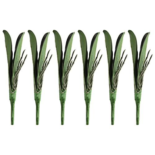 Wadakada KüNstliche GrüNe Phalaenopsis Simulation Motte Orchidee Blatt Latex GrüNe Pflanze für Blumen Garten Bonsai von Wadakada