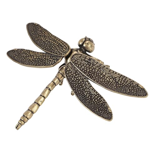 Wadakada Mini Messing Libellen Guss Tierfigur Retro-Stil Metallskulptur Haus Desktop Handwerksdekoration, Langlebige Feine Verarbeitung von Wadakada