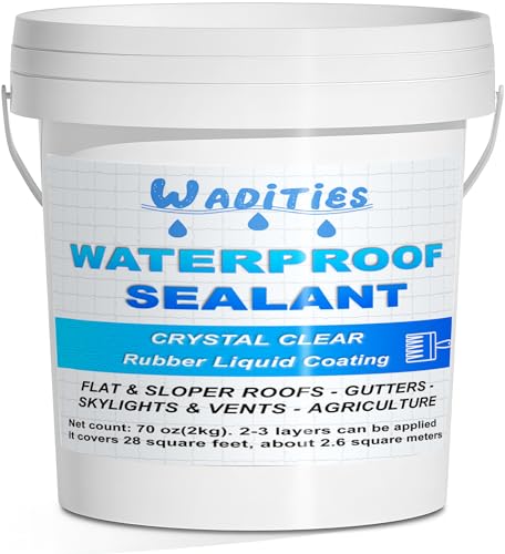 Wadities Transparenter Wasserdichter Beschichtungsmittel, Leck Wasserdichter Universalabdichtung, Wasserdichte Isolier-Dichtstoff-Emulsion, Unsichtbares wasserdichtes Mittel für Innen und Außen 2 KG Wadities Transparenter Wasserdichter Beschichtungsmittel, Leck Wasserdichter Universalabdichtung, Wasserdichte Isolier-Dichtstoff-Emulsion, Unsichtbares wasserdichtes Mittel für Innen und Außen 2 KG von Wadities