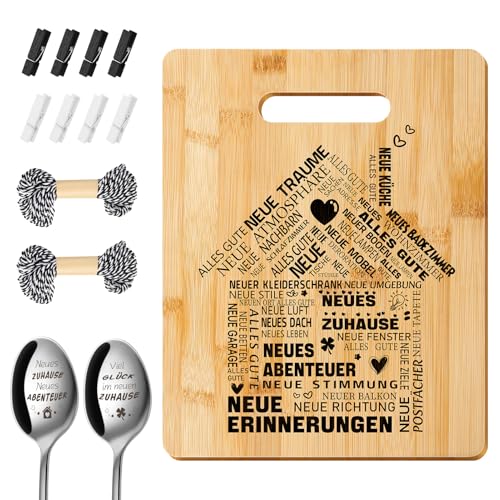 Geschenkideen zum Einzug -Einzugsgeschenke Geschenk zum einzug zum Einzugsgeschenke wohnung Einzug Bambus Schneidebrett, Einzugsgeschenke Haus, Einweihungsgeschenk wohnung von Wadlhk