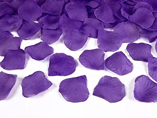 Wadoy 100 Rosenblätter aus Stoff lila purple Hochzeit Streublumen Blumenkinder Rosenblüten Tischdeko von Wadoy