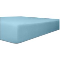 Kneer Edel-Zwirn-Jersey Spannbetttuch für Matratzen bis 22 cm Höhe Qualität 20 Farbe blau 140-160x200 cm von WÄSCHEFABRIK KNEER E.K.