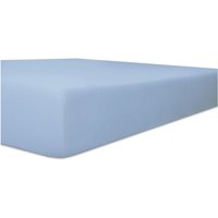 Kneer Exclusiv Stretch Spannbetttuch für hohe Matratzen & Wasserbetten Qualität 93 Farbe eisblau 90-100x190-220 cm von WÄSCHEFABRIK KNEER E.K.