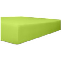 Kneer Exclusiv Stretch Spannbetttuch für hohe Matratzen & Wasserbetten Qualität 93 Farbe limone 90-100x190-220 cm von WÄSCHEFABRIK KNEER E.K.