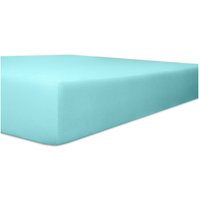 Kneer Exclusiv Stretch Spannbetttuch für hohe Matratzen & Wasserbetten Qualität 93 Farbe türkis 120-130x200-220 cm von WÄSCHEFABRIK KNEER E.K.