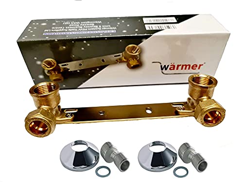 Wärmer System 15 mm x 1,27 cm verdeckte Duschwandhalterung, Befestigungsplatte mit S-Anschluss-Adapter: sichere Installation für Duscharmaturen von Wärmer System