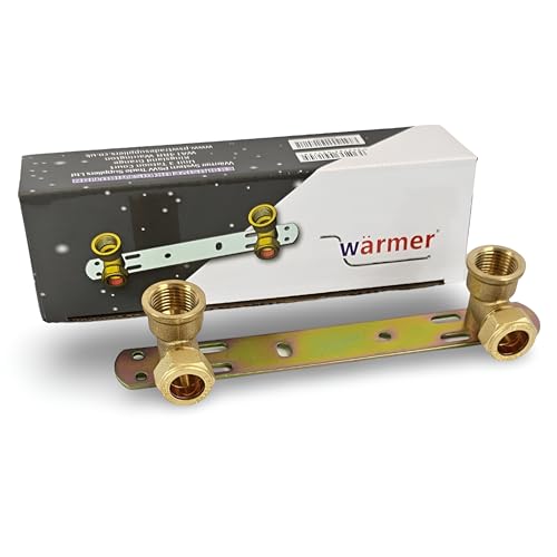 Wärmer System 15mmx1/2 Verdeckte Duschwand Halterung Befestigungsplatt für freiliegende Dusche Stangen-Dusch Befestigungssatz Dusch Ventilhalterung Thermostatmischer-Stangenventil-Wandsatz von Wärmer System