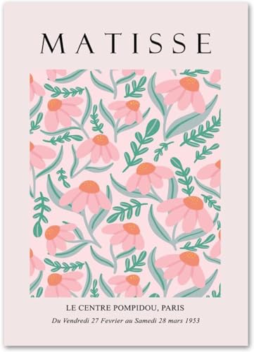Waeta Rnvzx Berühmte Henri Matisse Poster《Rosa Blumen》Leinwand Gemälde Henri Matisse Wandkunst Henri Matisse Drucke Moderne Wohnkultur Bilder 40x60cm Kein Rahmen von Waeta Rnvzx