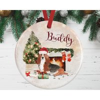 Basset Hound Weihnachtsschmuck Für Hundeliebhaber | Erinnerungsgeschenk Weihnachtsdekoration von WagATudeTags