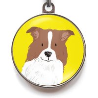 Border Collie Hundemarke - Braun Und Weiß, Personalisierte Für Collies von WagATudeTags