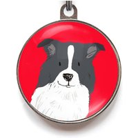 Border Collie Hundemarke - Schwarz Und Weiß, Personalisierte Für Collies von WagATudeTags