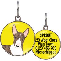 Bullterrier Hundemarke - Personalisierte Für Terrier, Brindle von WagATudeTags