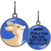 Chihuahua-Erkennungsmarke - 6 Farboptionen Rehbraune Chihuahua-Haustiermarke Personalisierte Hundemarke Für Chihuahuas Individuelle Hunde-Namensmarke von WagATudeTags