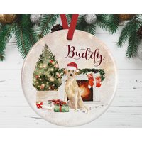 Gelber Labrador Weihnachtsanhänger Für Hundeliebhaber | Labrador-Gedenkgeschenk Gelbe Weihnachtsdekoration von WagATudeTags