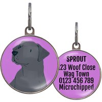 Schwarze Labrador Hundemarke - 6 Farboptionen Personalisierte Haustiermarke Für Labradore Individuelle Namensmarke Wasserdicht 2 Größen von WagATudeTags